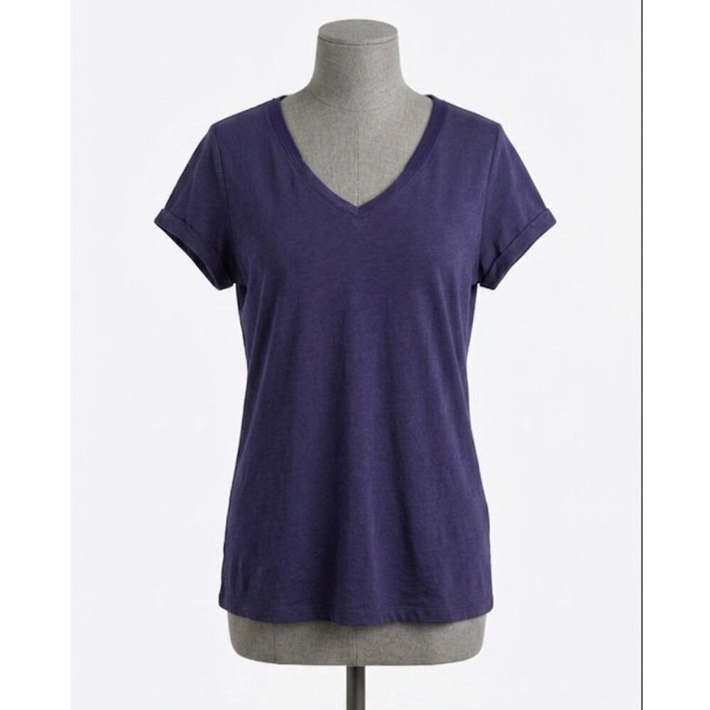 Nautica Blue Cotton Pajama Top XL V-Neck Short Sleeve Sleep Shirt